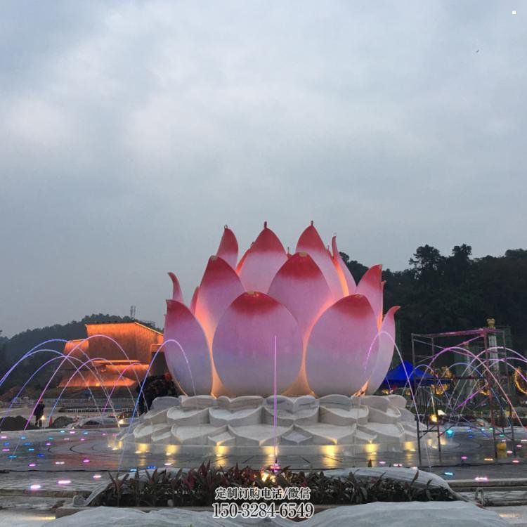 莲花雕塑厂家，景区雕塑，水景莲花喷泉雕塑精选