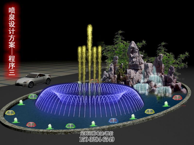 变频漂浮喷泉雕塑，水景艺术喷泉雕塑预定
