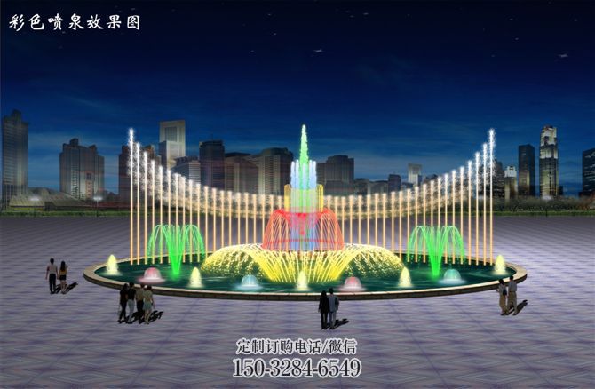 波光变频喷泉雕塑，水景喷泉雕塑制造商