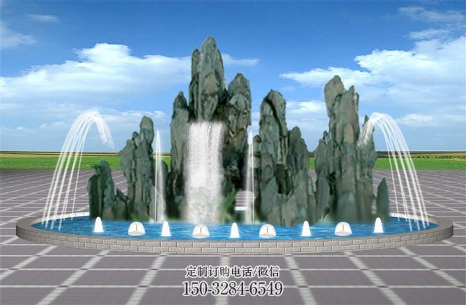 电影变频喷泉雕塑，水景喷泉雕塑承接