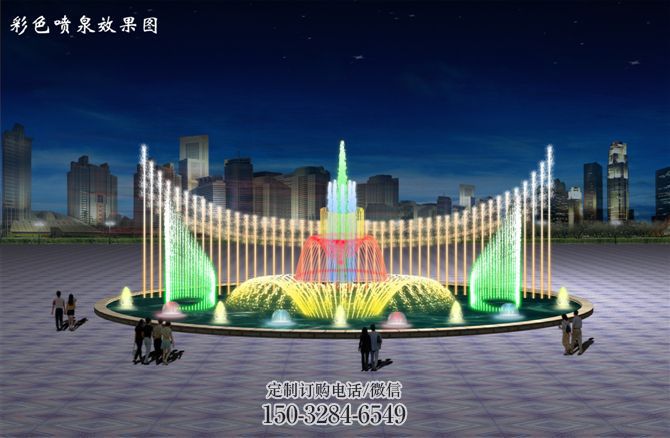 电影变频喷泉雕塑，水景喷泉雕塑提供
