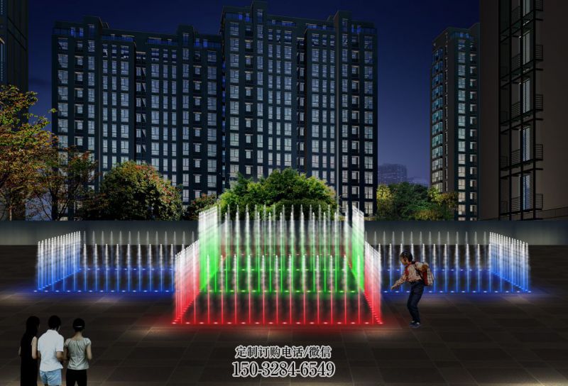 人工造景水幕喷泉雕塑